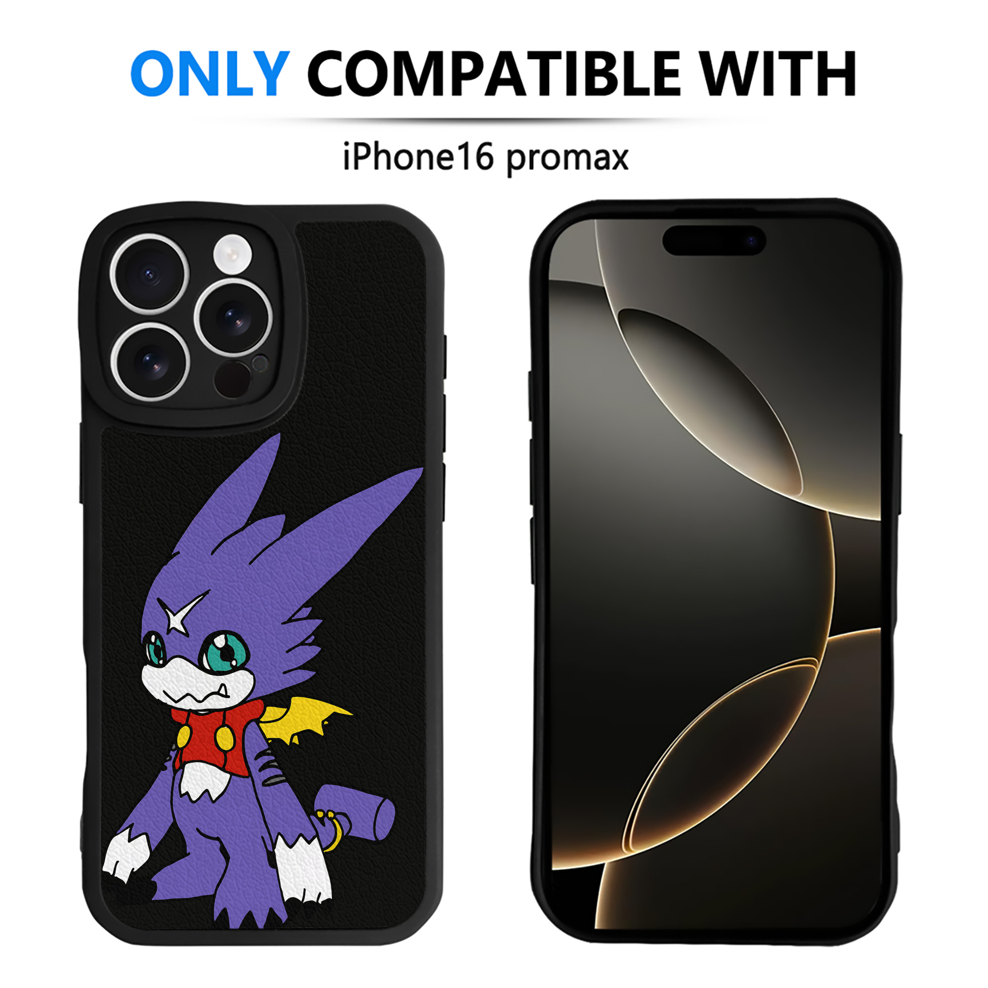 （画像用） Digimon デジタルモンスター/デジモン 【iPhone 16シリーズ対応】シリコンスマホケース（レザー調） 材質：シリコン